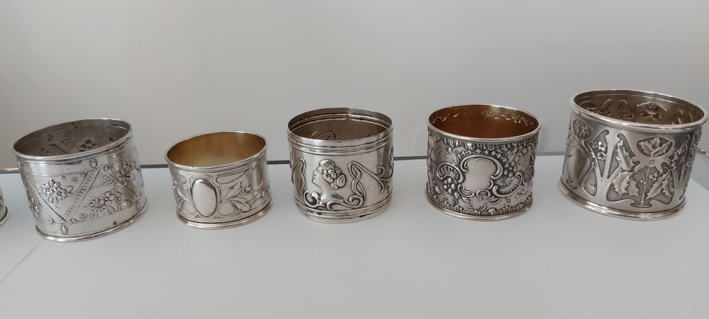 Argolas de guardanapo em Prata x 8 peças -Lote 300€ / Por 40€ unidade