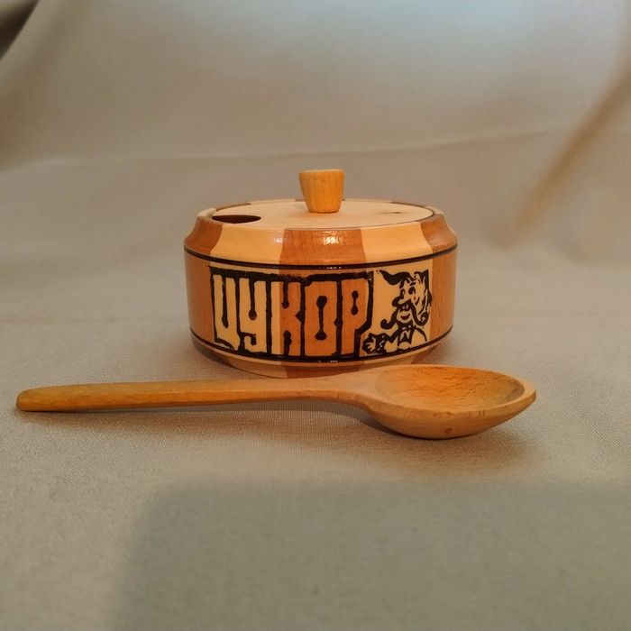 Дерев’яна цукорниця з бука, ручна робота
