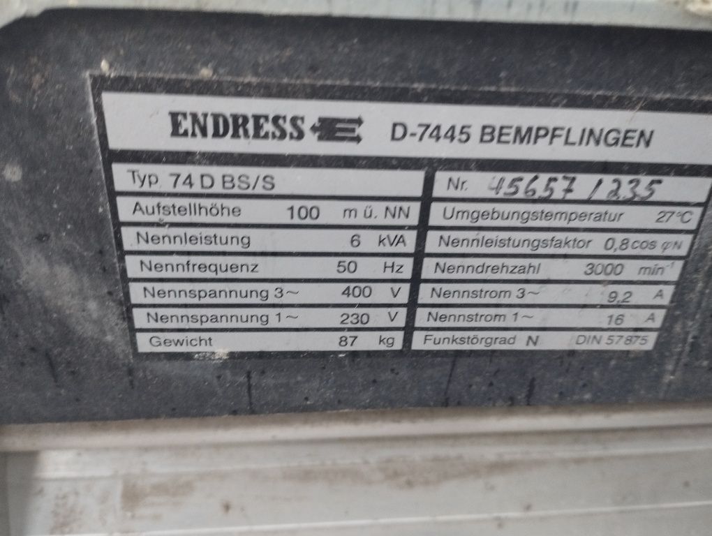 Agregat prądotwórczy 6kva 4,8 kw