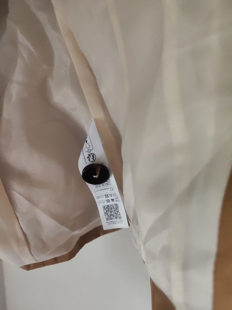 Brązowe karmelowa marynarska żakiet asos Zebrana w talii camelowa