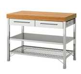 Ikea wood and steel work bench