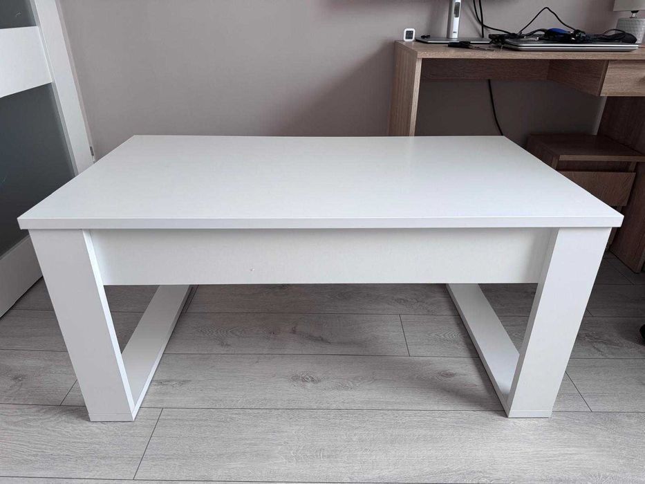 Stolik kawowy z szufladami biały