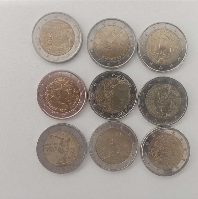 Moedas 2 euros para troca