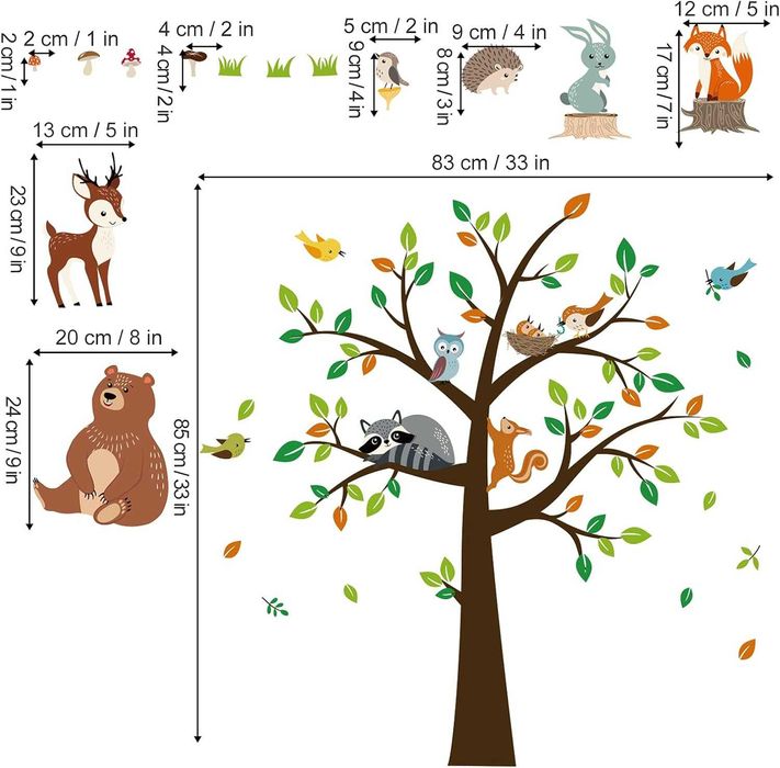 Naklejki ścienne  Decalmile do pokoju dziecięcego