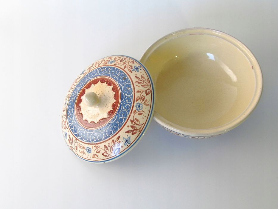 hansa gotha piękna bomboniera puzdro ceramiczne