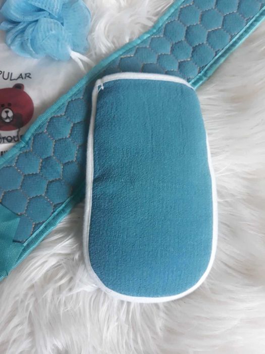 Zestaw do kąpieli, myjka, gąbka, pas