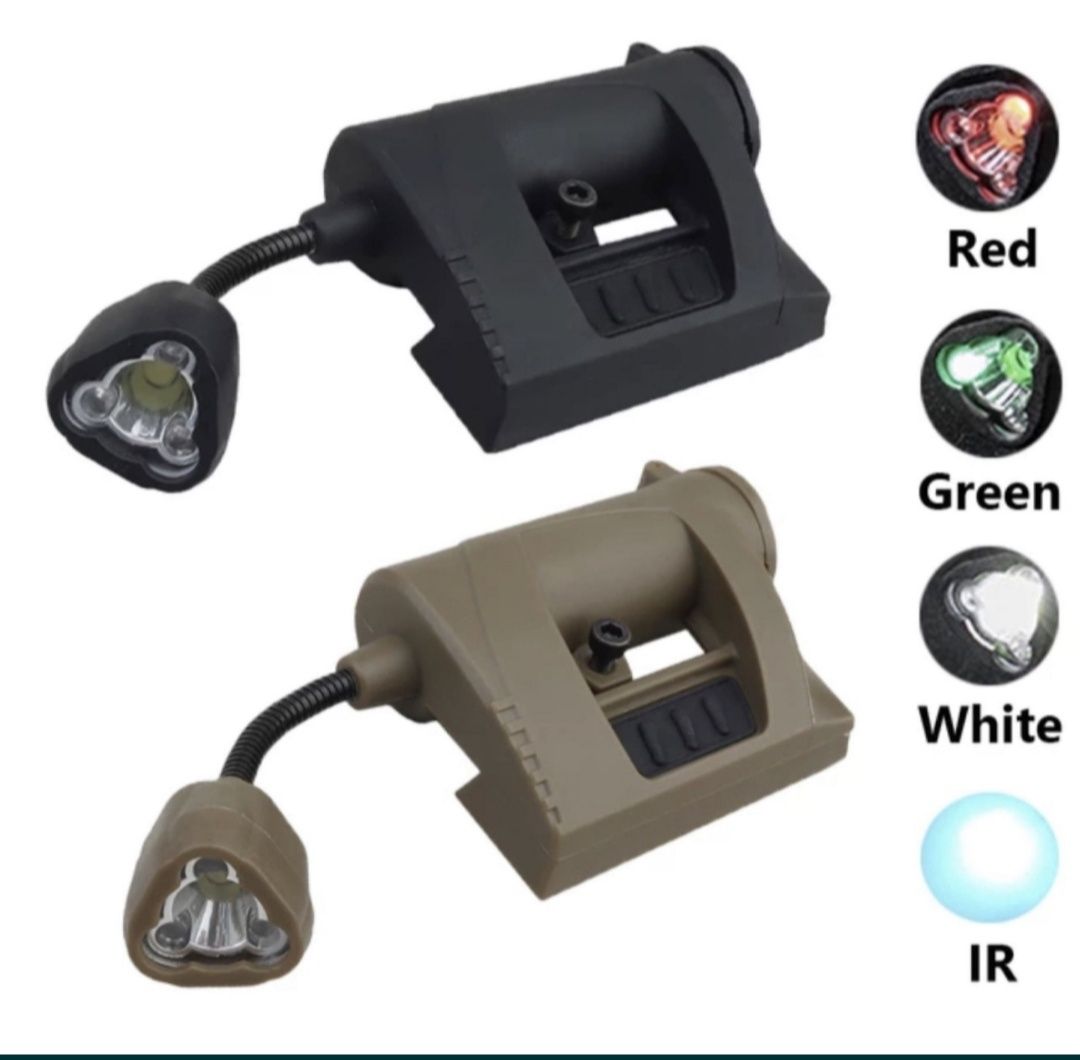 Ліхтар на шолом MPLS Charge тактичний три кольори+ ультрафіолет