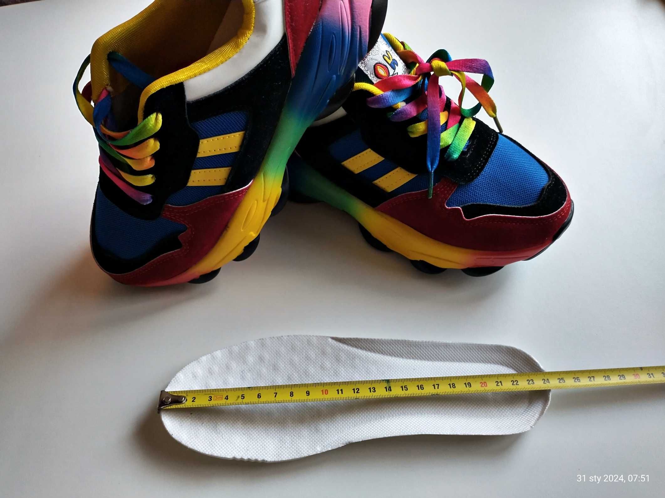 Tęczowe Sneakersy Fashion 38 24 cm Kolorowe Adidaski