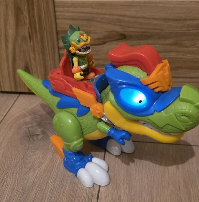 Super things zings dinozaur dino h-rex zielony + gratis