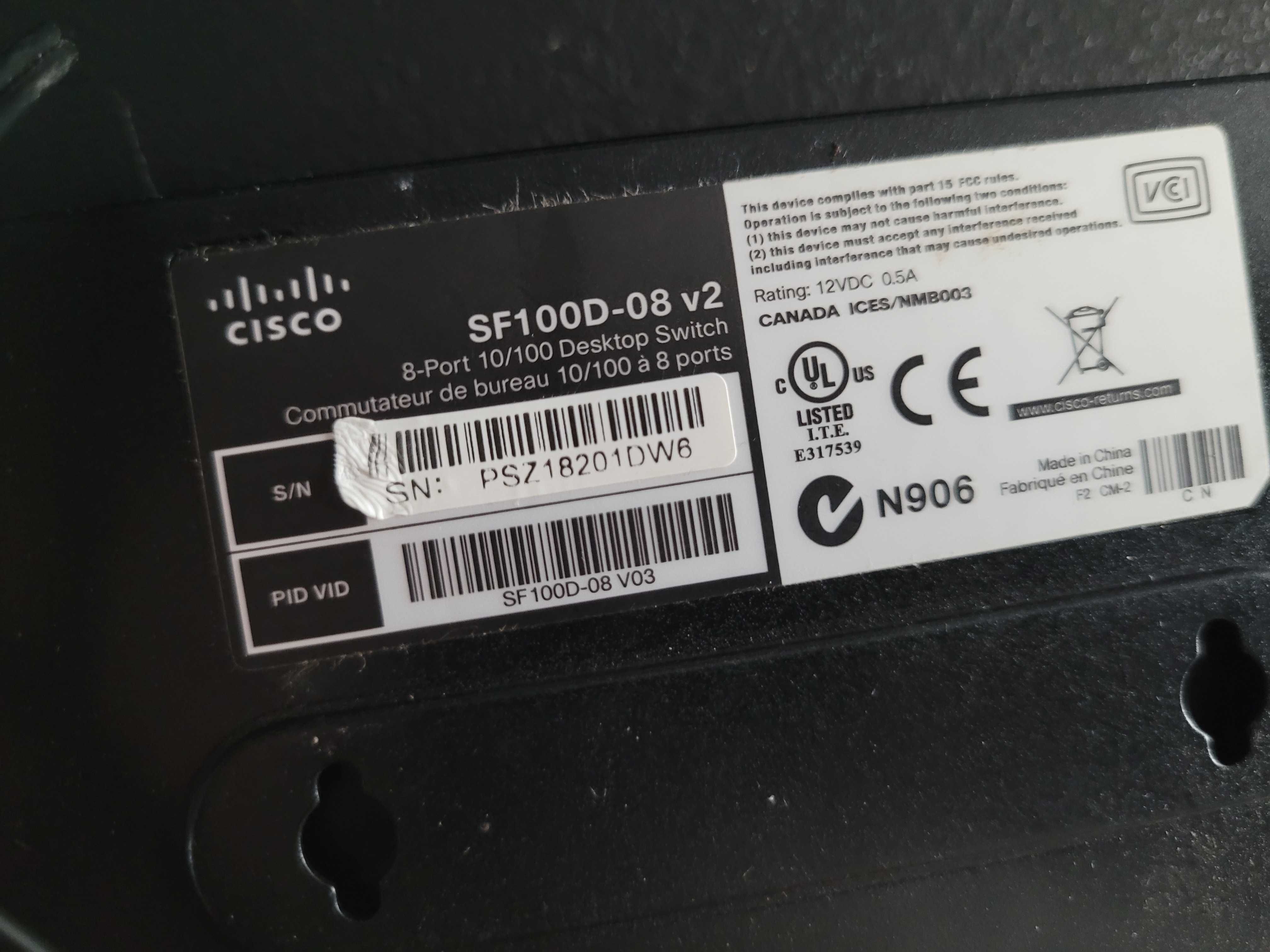 Switch CISCO SF110D-08 v2, 8 portów