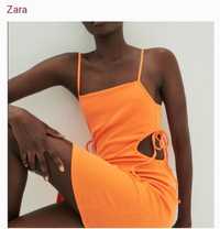 Стильна помаранчева сукня Zara