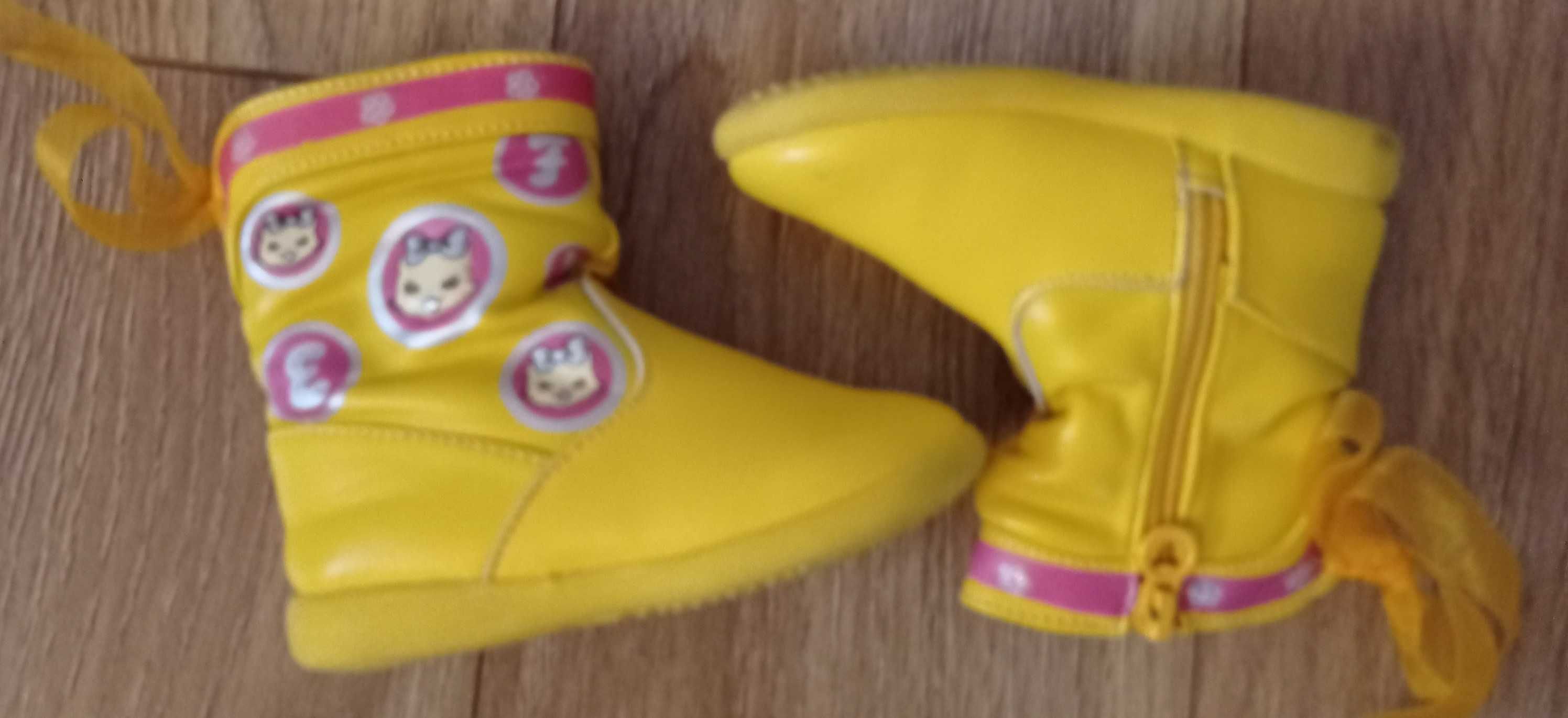 buty zimowe w kotki kozaczki dla dziewczynki rozmiar 16