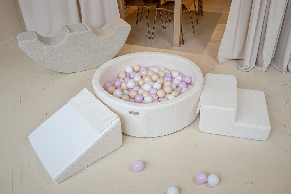 Suchy Basen z Piłeczkami 90x30 cm Piankowy Bukla Cappuccino 300 piłek