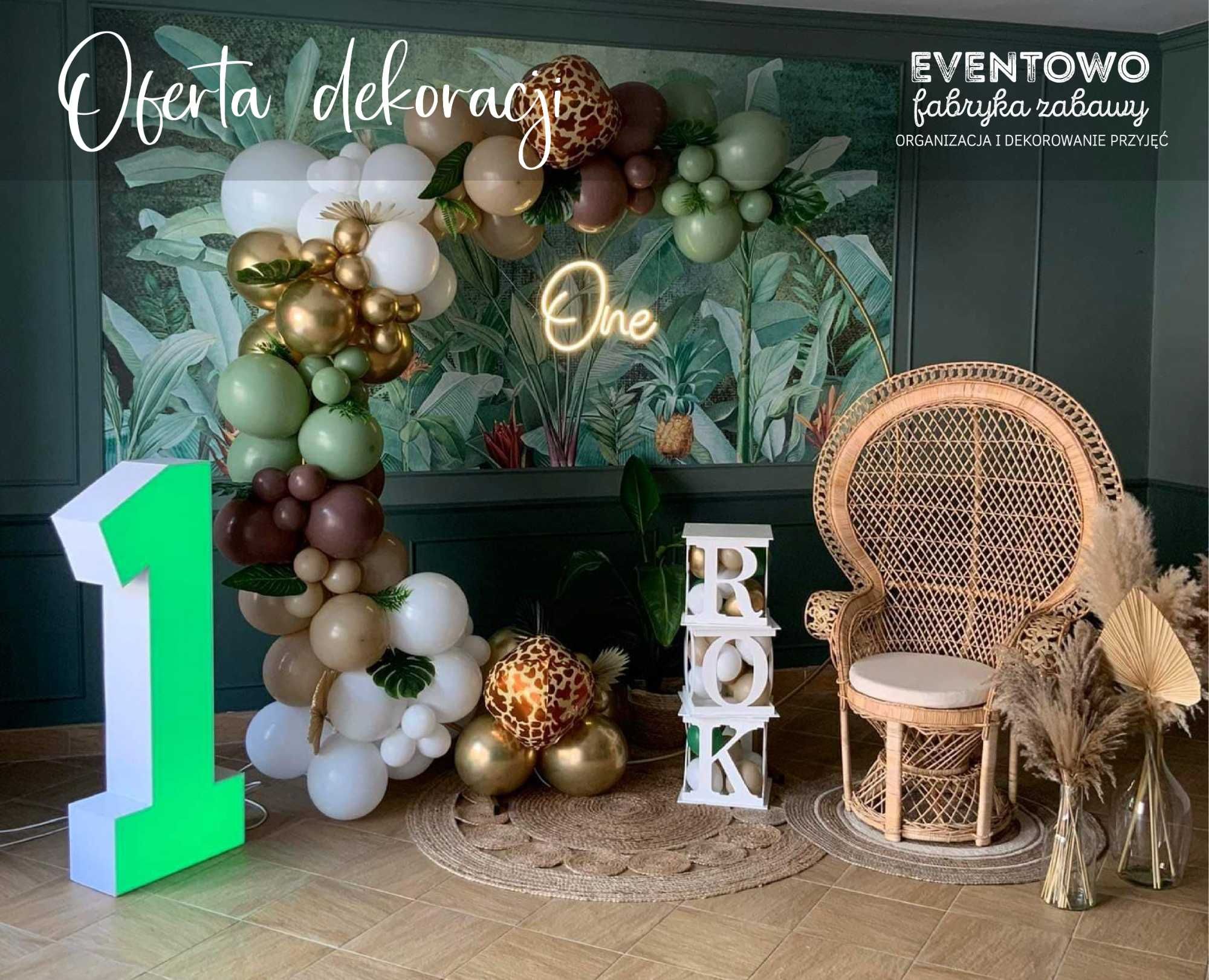 Dekoracje i atrakcje wesele Urodziny 18-tka Baby Shower Chrzest Roczek