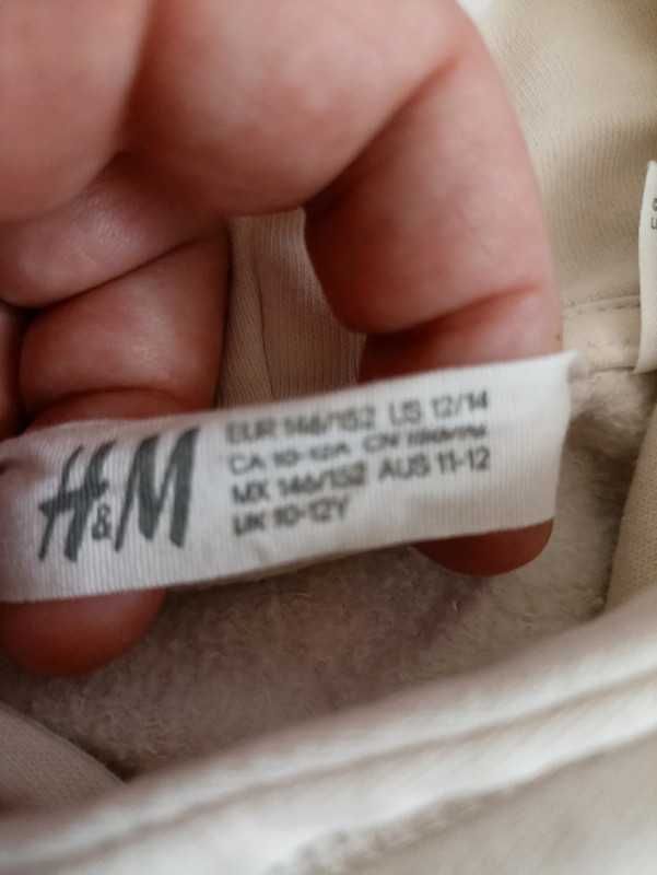 Bluza z kapturem dziewczęca roz 146 H&M 52 cm