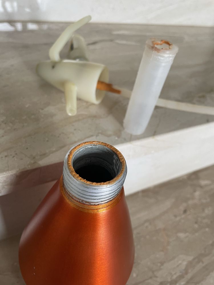Stary syfon aluminiowy prl dla kolekcjonerów relikt
