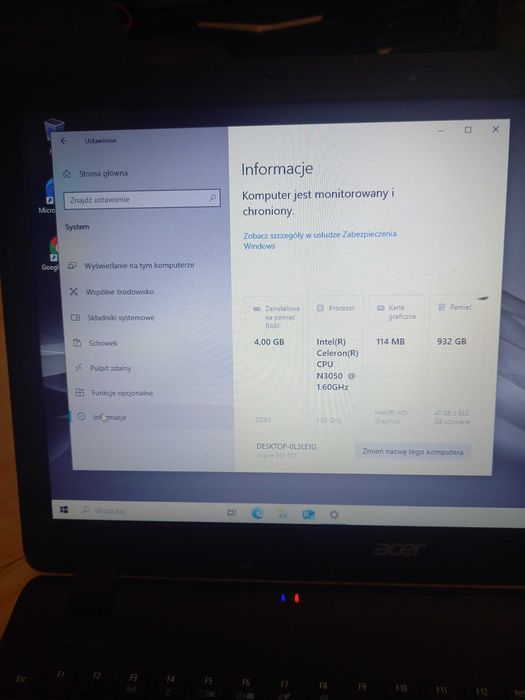 Laptop Acer Aspire ES1-531-C8S7  intel  HDD 1000 Gb  4G Ram