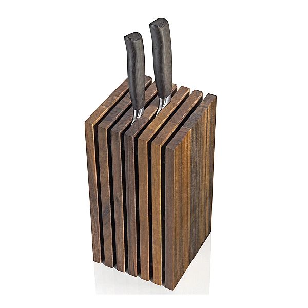 Blok na noże, drewno orzechowe, 13 x 13 x 26 cm / Zassenhaus