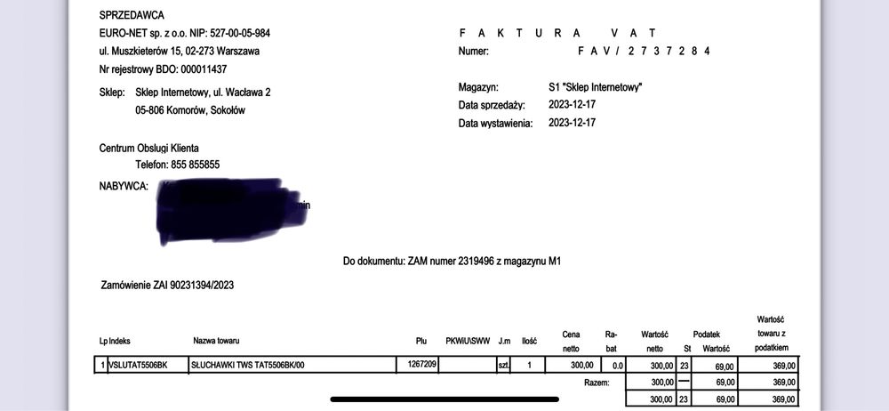 Słuchawki bezprzewodowe Philips TAT5506BK/00 dokanałowe