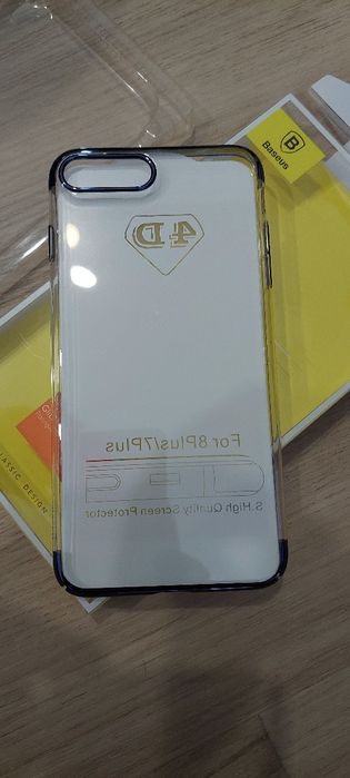 Capa iPhone 8Plus + Película Branca das Boas NOVAS