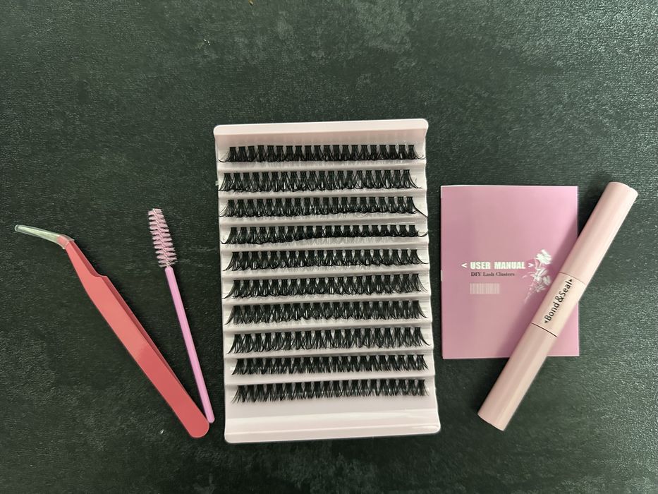 АКЦІЯ,Вії вдома, Вії пучкові 40Д, набір вій для самостійного нарощення