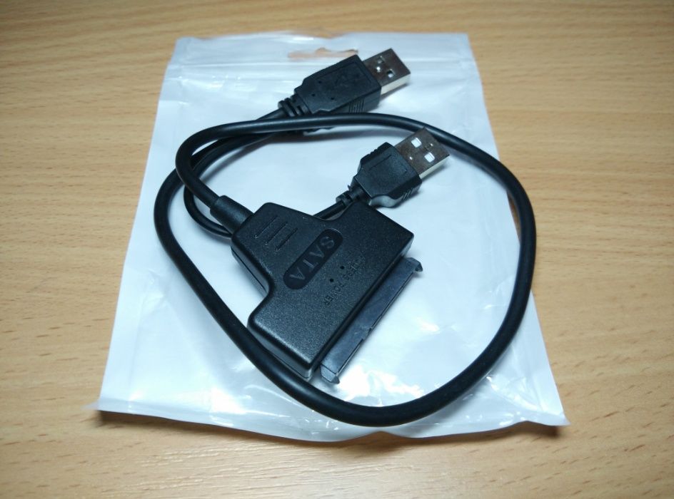 Переходник - адаптер USB 2.0 на SATA для HDD, SSD 2.5" дисков (Новый)