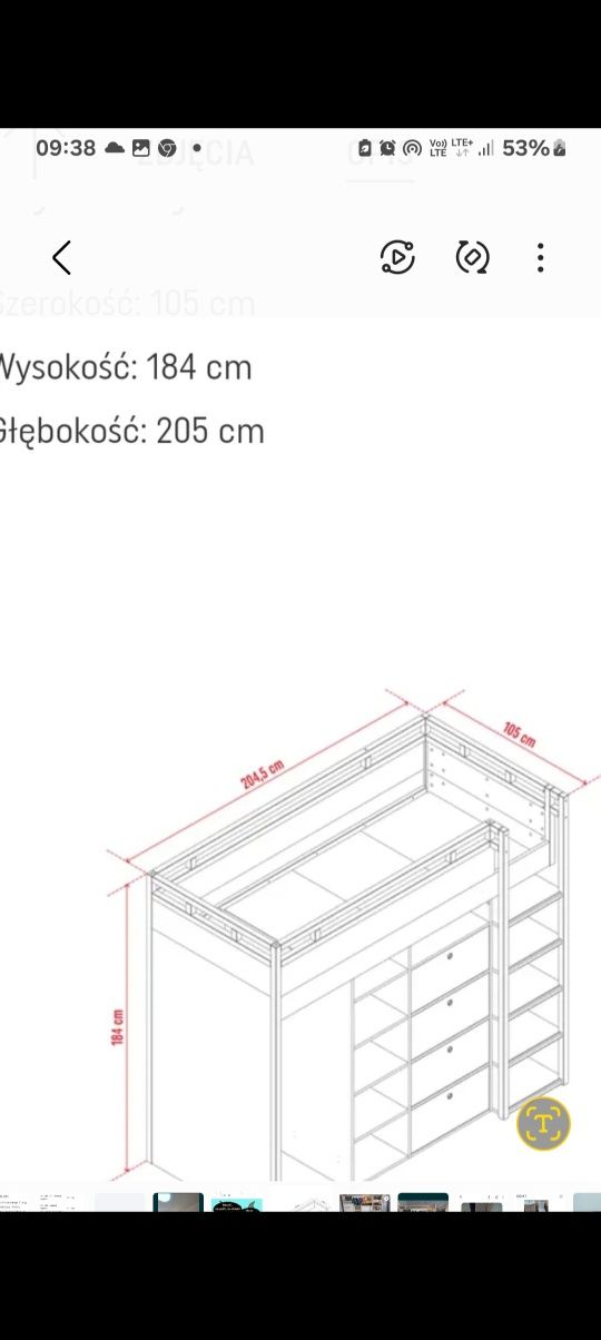 Łóżko szafa szuflady Vox