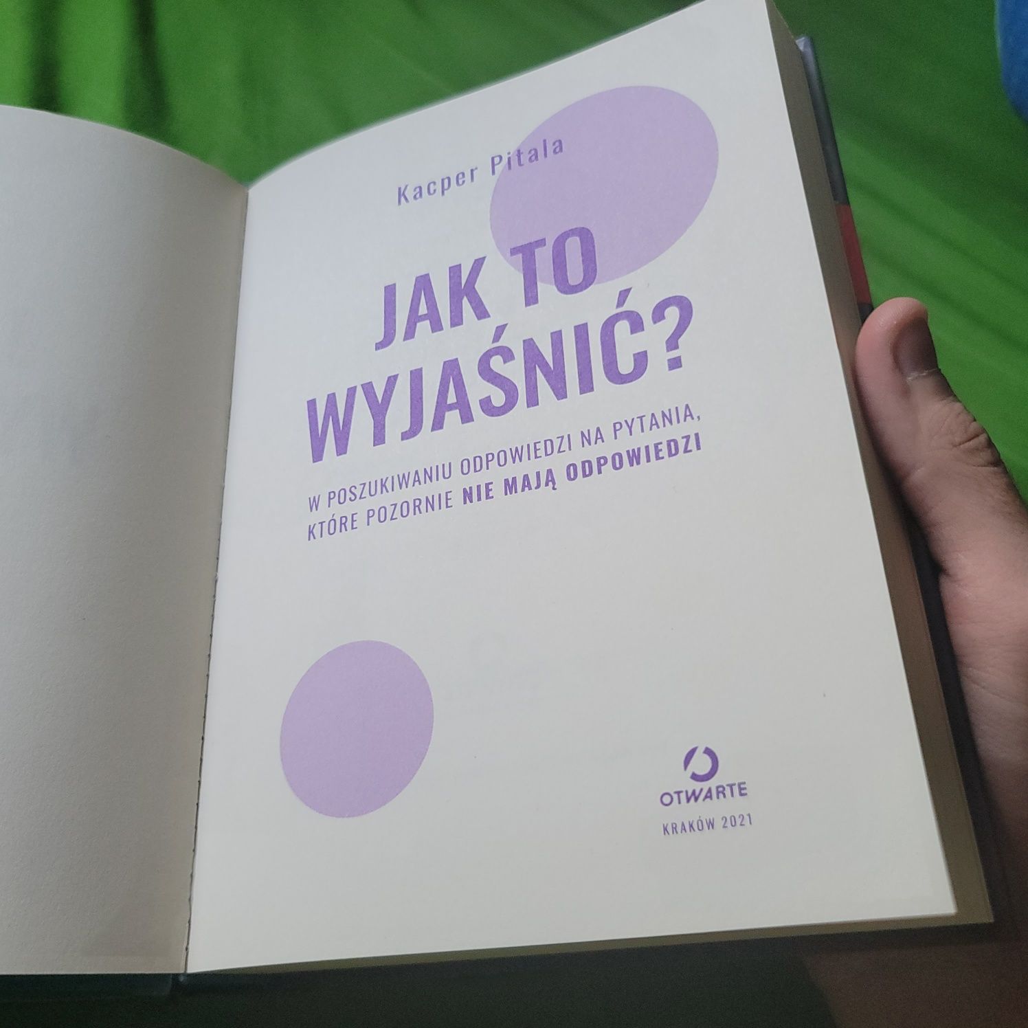 Kacper Pitala "Jak to wyjaśnić" stan idealny z preorderu