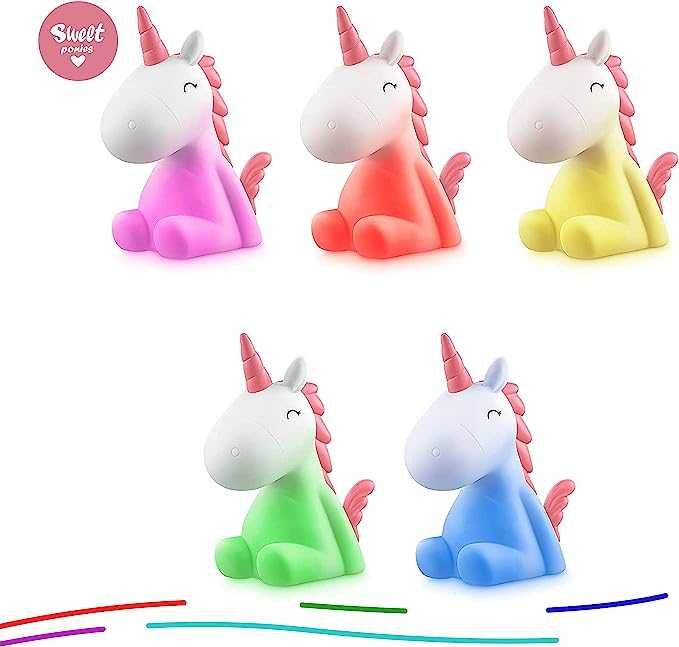 Лампа,що змінює колір зі  світлодіодним світлом Unicorn Candy