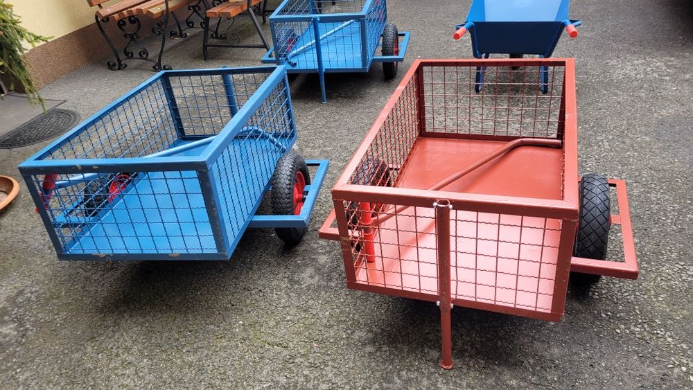 Polski Wózek Paszowy Japonka Taczka dwukołówka 350L, koła wzmocnione