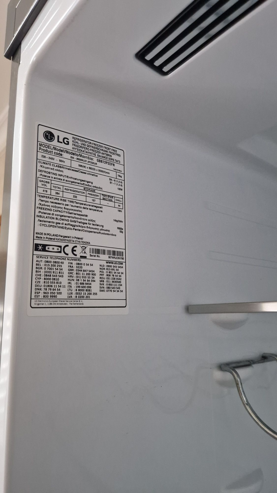 Frigorífico LG - estimado mas avariado