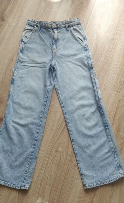 H&M spodnie wide dżinsowe 152