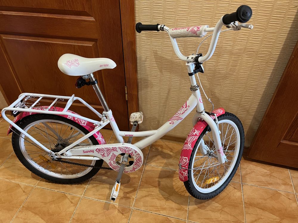 Продам велосипед 20 Pride Sandy бело/розовый для девочки