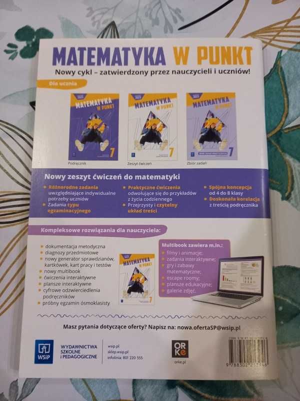 Matematyka w punkt ćwiczenia klasa 7