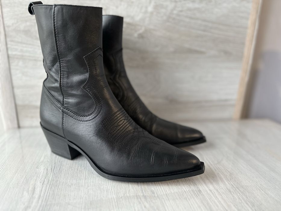 Ковбойки/козаки Zara, ід.стан, 39 р-р,шкіра