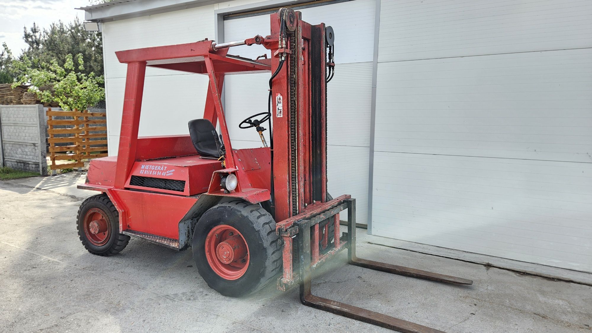 Wózek widłowy RMF S3000 widlak terenowy Deutz przesuw 4 sekcje