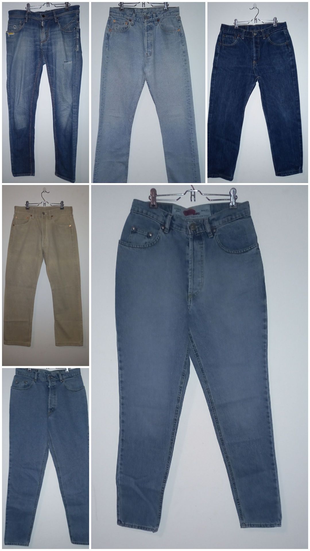 Calças Levi's, City jeans e António morato