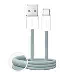 Kabel Puro Fabrik 2.0/10W USB-A - USB-C w oplocie 1,5 m - zielony