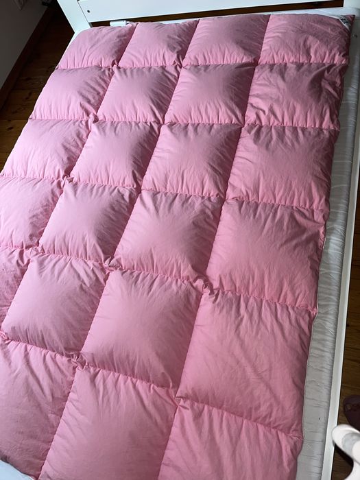 Kołdra 140 x 200 cm, puchowa, różowa