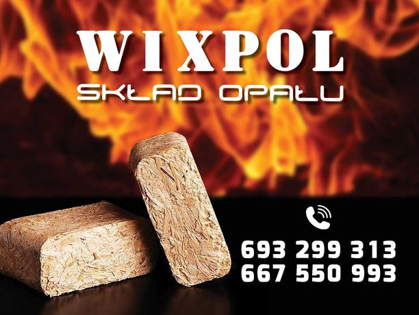 Brykiet drzewny Kominkowy Kostka wysoka jakość WIXPOL Hurtownia Opału