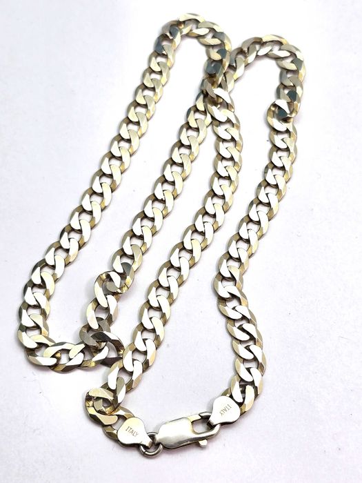 Męski srebrny łańcuszek 925 - PANCERKA - 30,33G 55CM