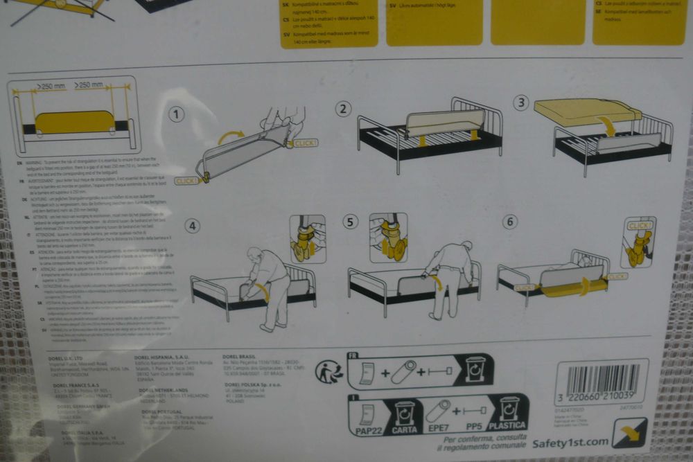 Safety 1st Bed Rail - 90 cm - Cinzento