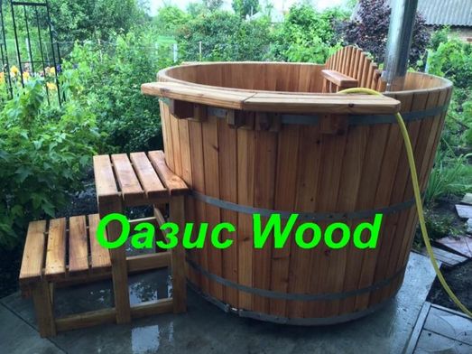 Офуро, японская баня, купель с печкой, фурако из ТЕРМОСОСНЫ. ОазисWood