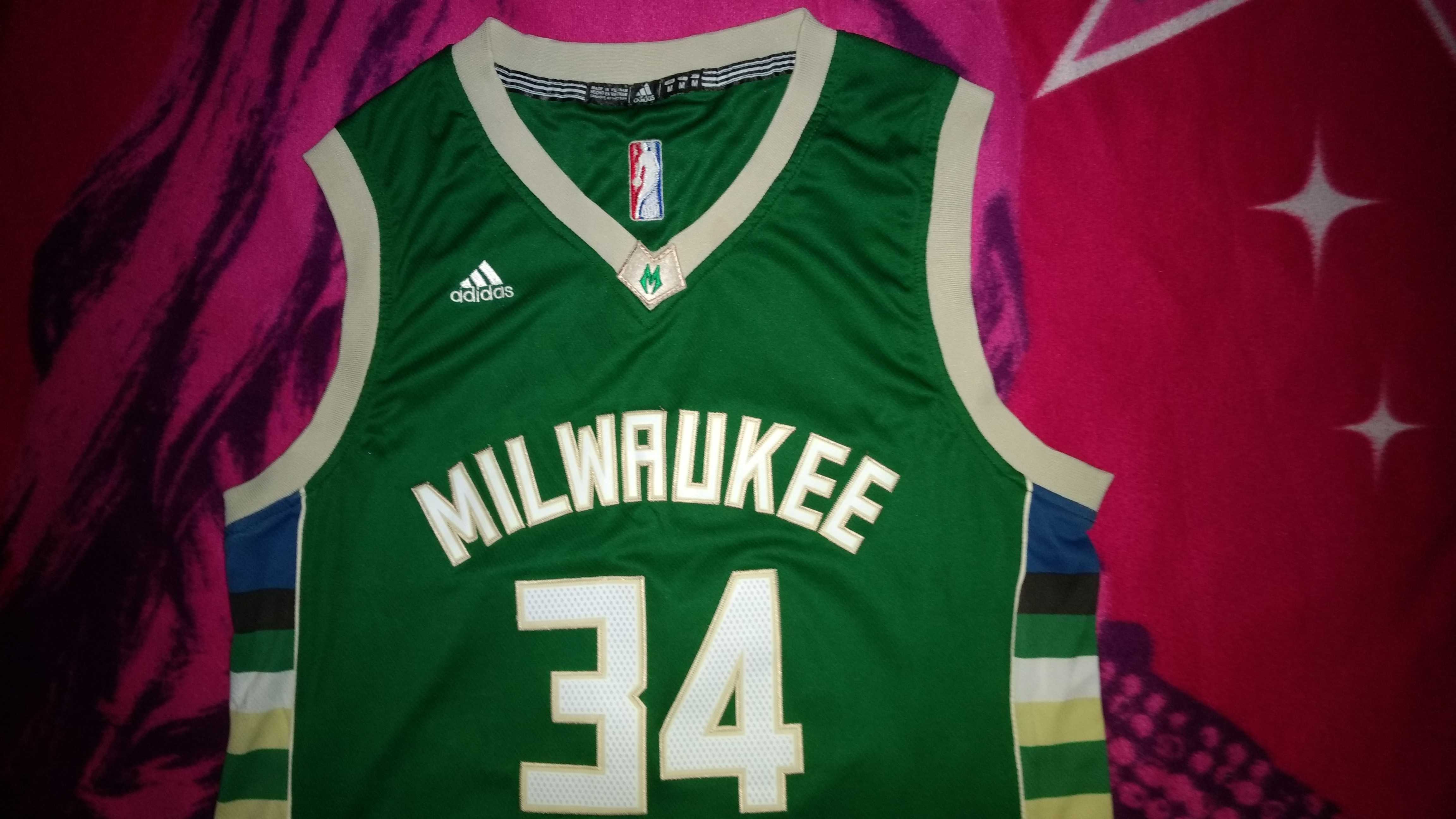 Koszulka do koszykówki męska NBA adidas Antetokounmpo 34 Milwaukee M