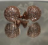 Сережки, пусети Sif Jakobs, позолота, цирконій,Thomas Sabo, Swarovski