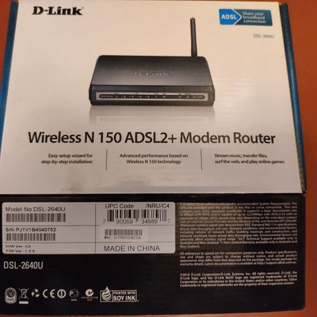 WiFi роутер маршрутизатор модем Укртелеком ADSL D-Link DSL-2640U