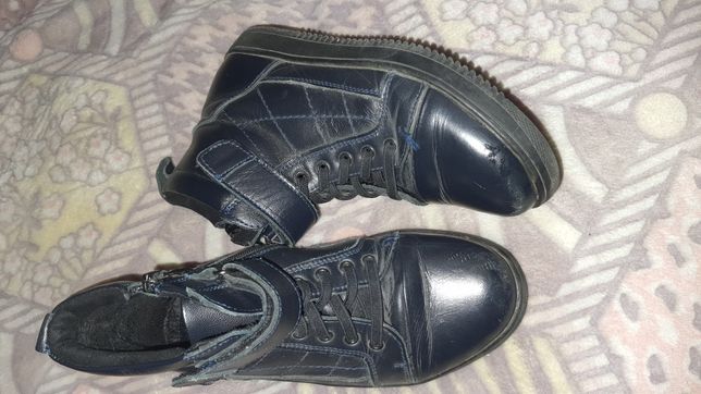 Ботинки демисезонные кожаные, размер 33