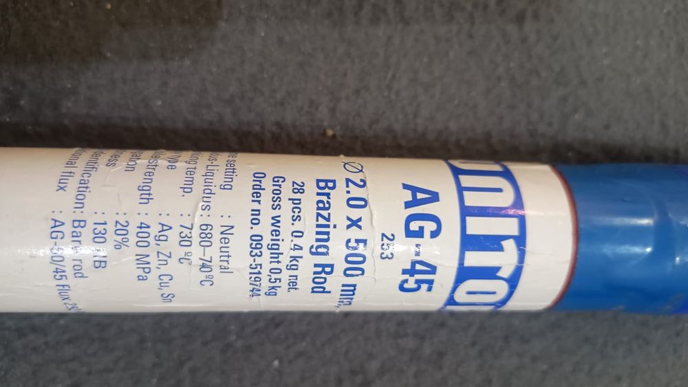 Срібний припой Unitor AG-45 Brazing Rod