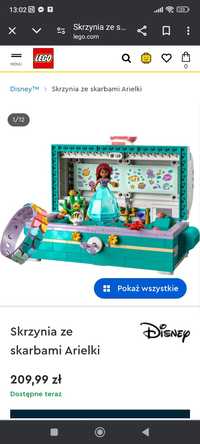 LEGO Disney Princess 43229 Skrzynia ze skarbami Arielki