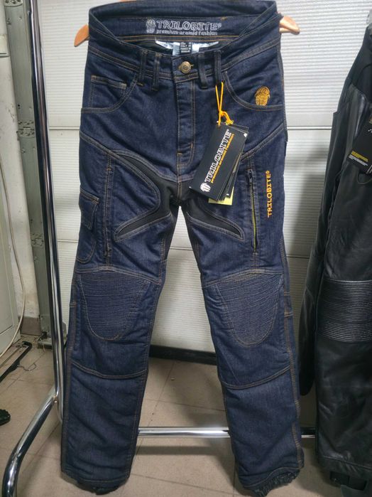 Syndyk sprzeda spodnie motocyklowe TRILOBITE JEANS /1663/+rękawice HEL
